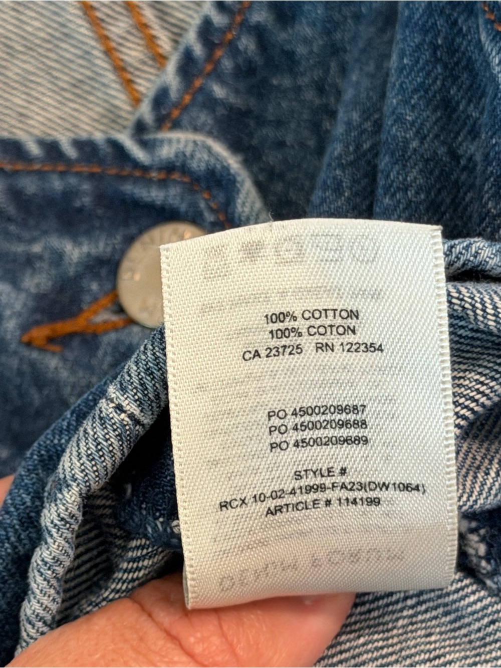 Women's Dark Blue Denim Button Vest size Large - Picture 7 of 7